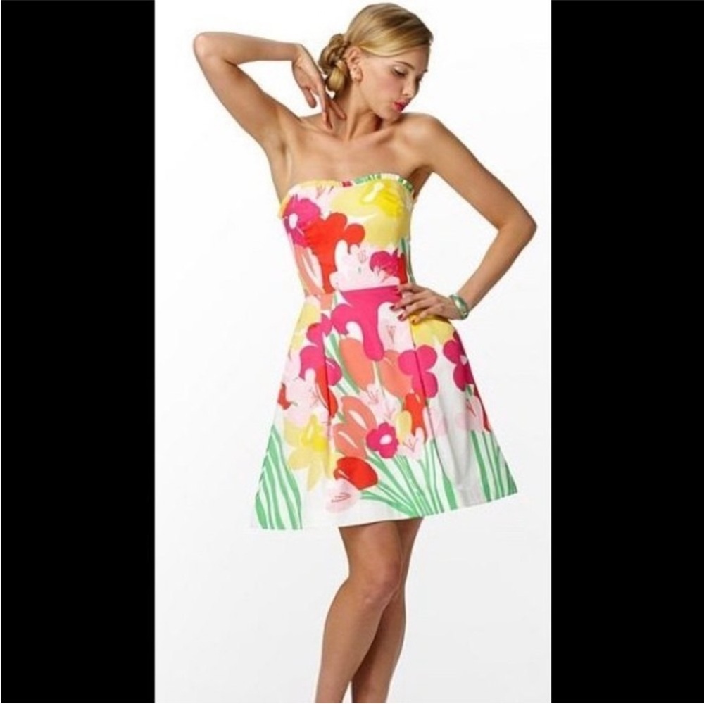 Lilly Pulitzer "Lavish Lilly” Blossom Resort Strapless Dress